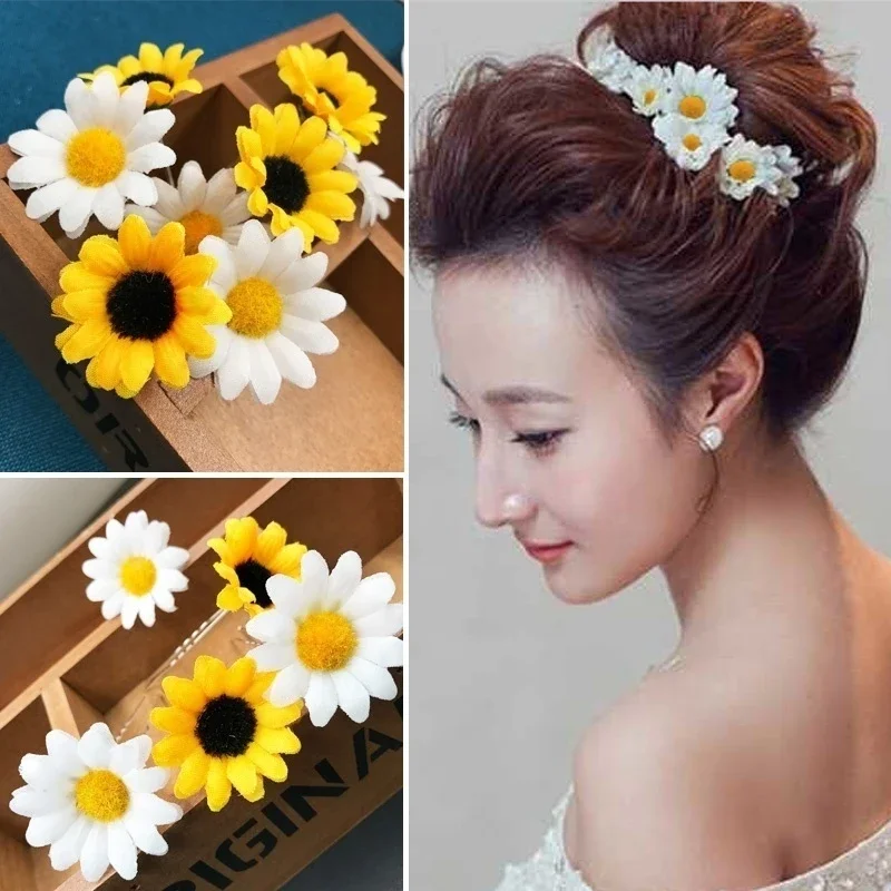 Horquillas para el cabello con girasol, accesorio elegante para eventos - imagen 4