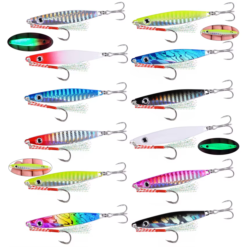 Señuelos de metal jigging con hoja Vibe para lucio – varios pesos - imagen 3
