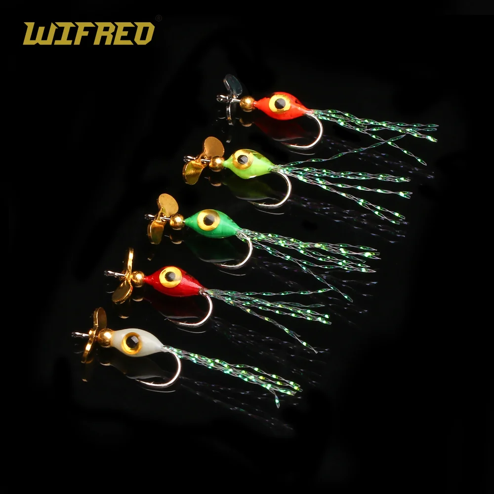 Wifreo Hélice Señuelo Spinning Metal Epoxi Lentejuelas Trucha Lubina - imagen 2
