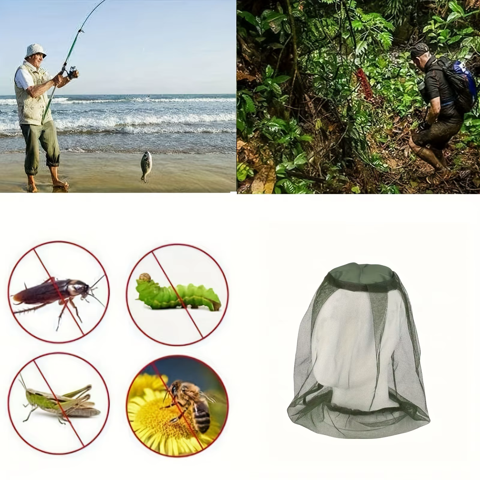 Sombrero de Pesca con Malla Protectora – Protección Solar e Insectos
