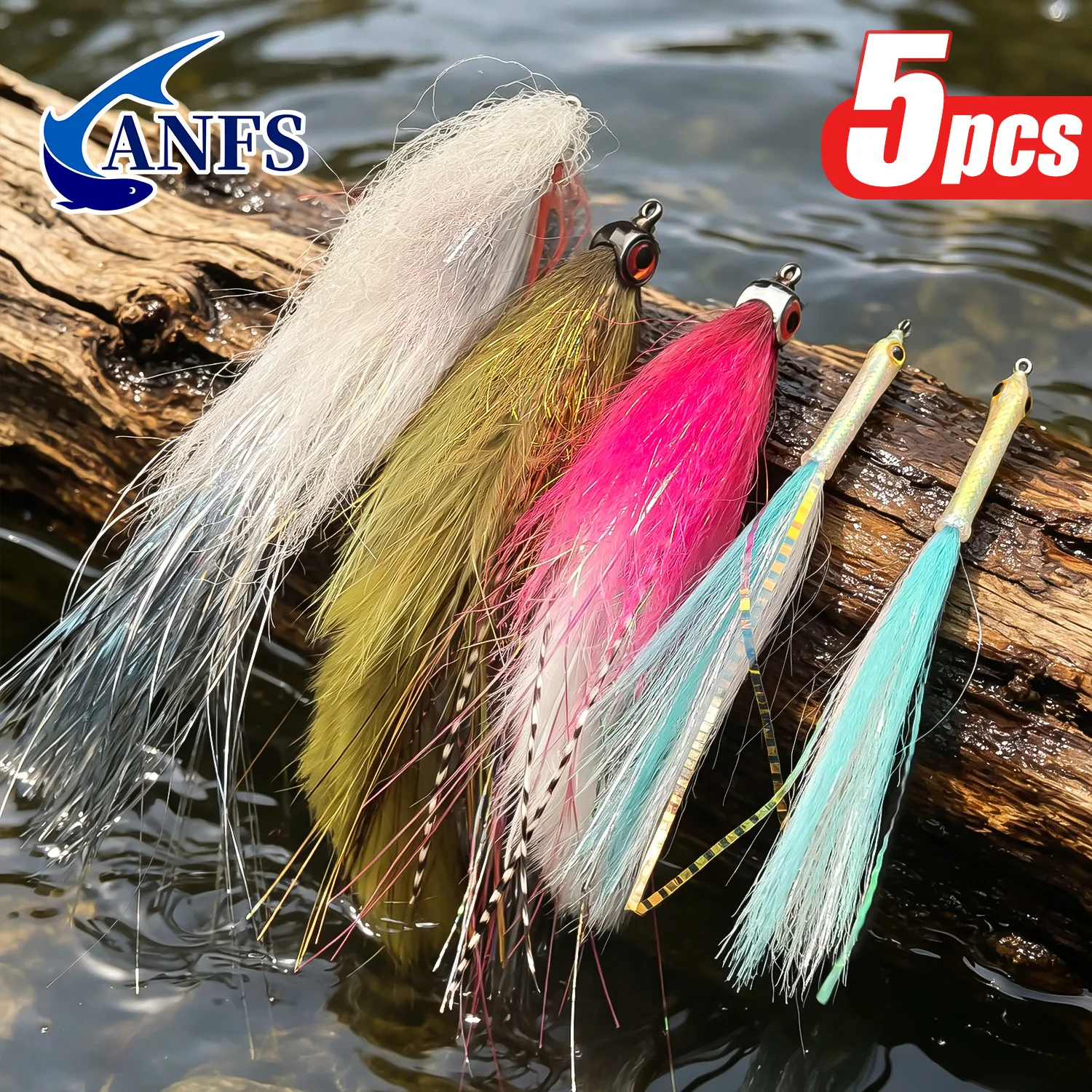 ANFS Big Gamer Steamer Señuelos para pesca con mosca de lubina - imagen 3