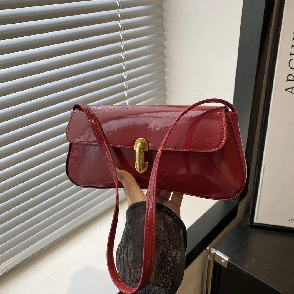Bolso tote vintage de PU con hebilla – gran capacidad - imagen 4