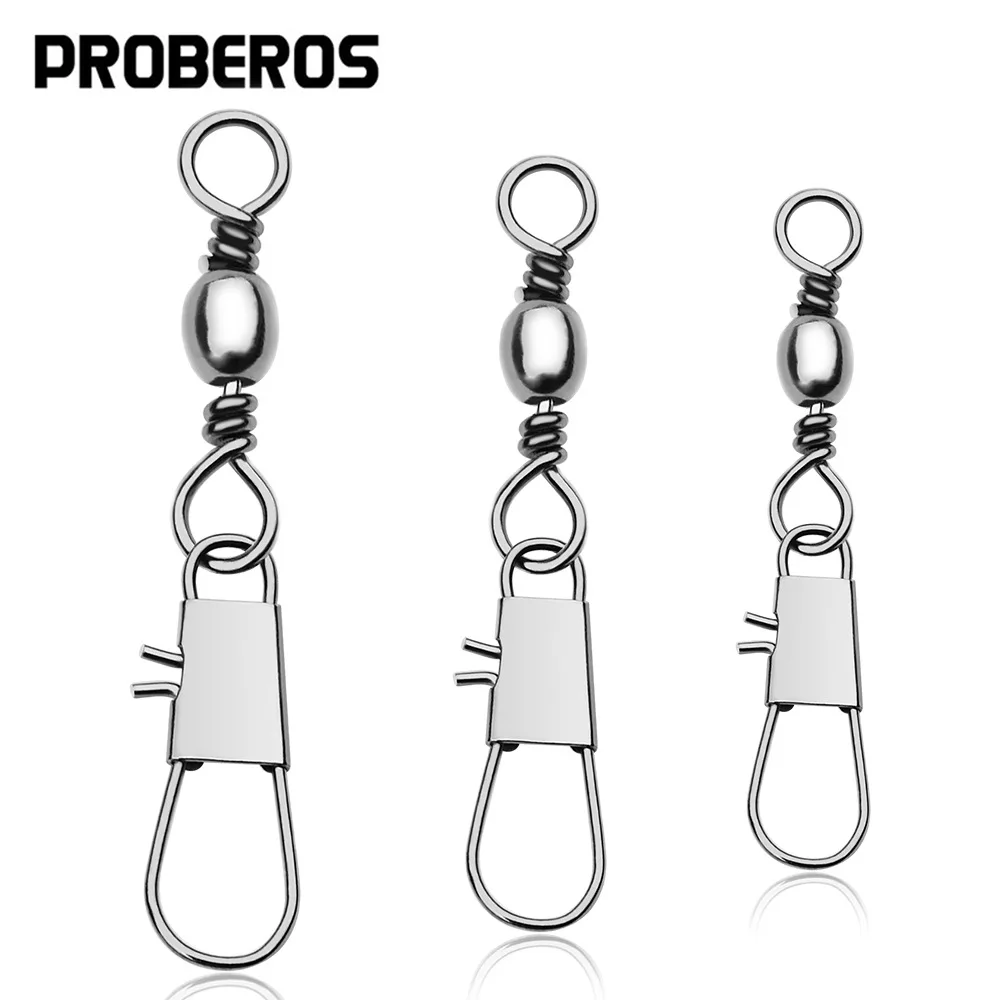 Conector Snap de acero para señuelos – Rodamiento giratorio y pin