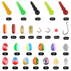 Kit fabricación señuelos giratorios – Cuchara, anzuelo pulpo, cuentas latón