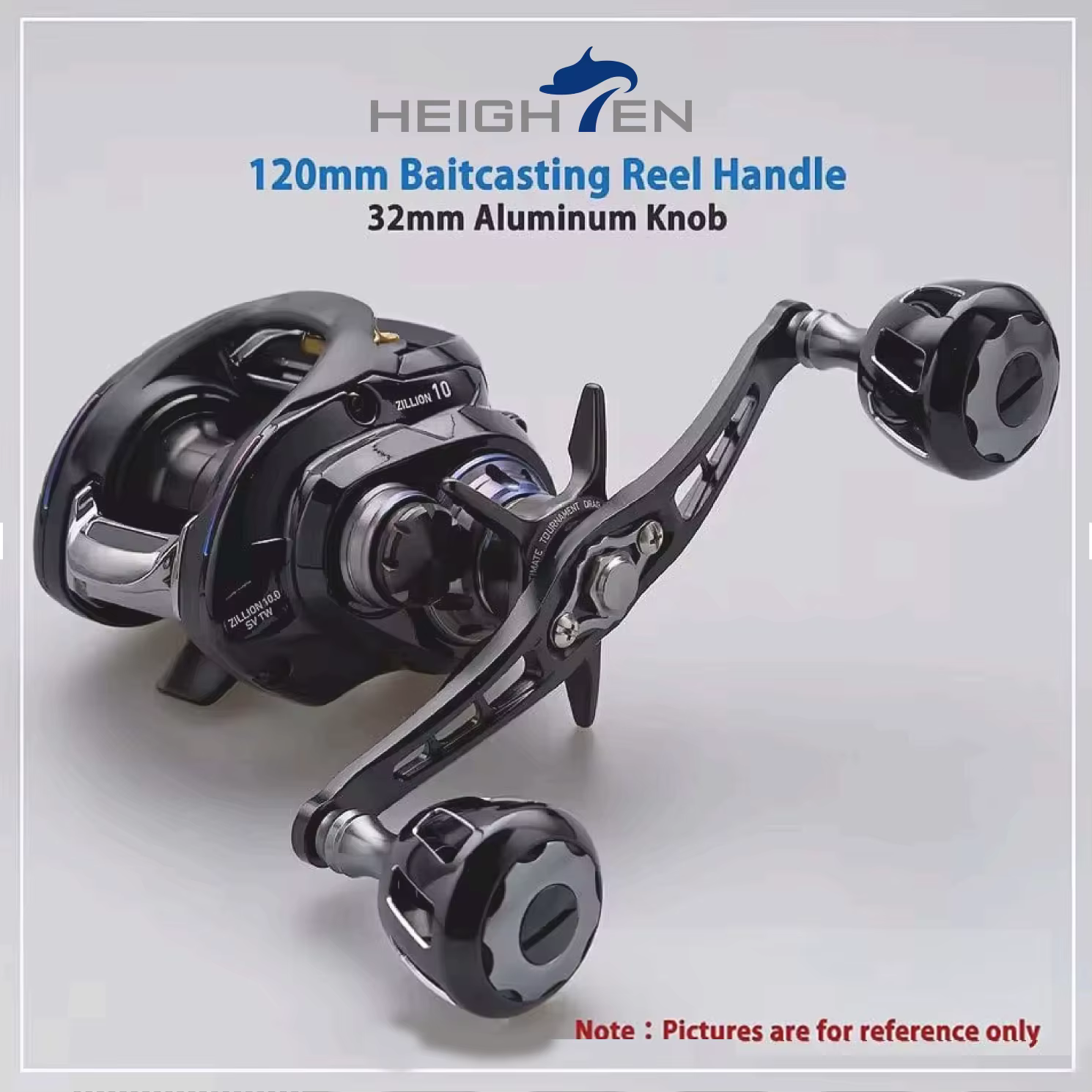 Manivela HEIGHTEN 120mm para carrete baitcasting – Perilla 32mm