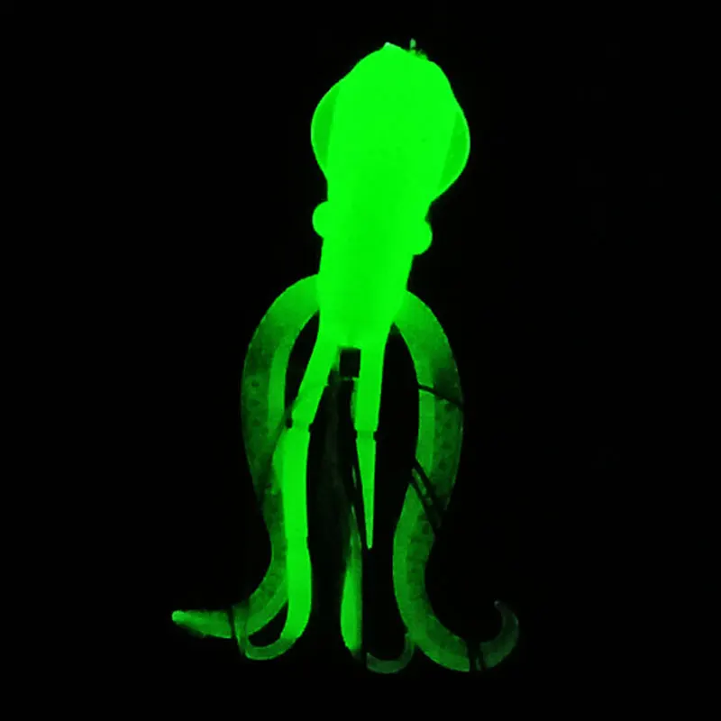 Señuelo pulpo de vinilo con faldas para trolling en mar - imagen 2