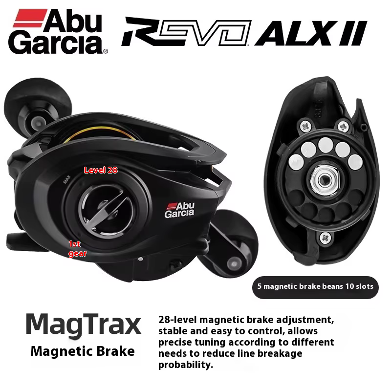 Carrete Baitcast ABU REVO ALXII – Ligero, metálico y freno magnético - imagen 5