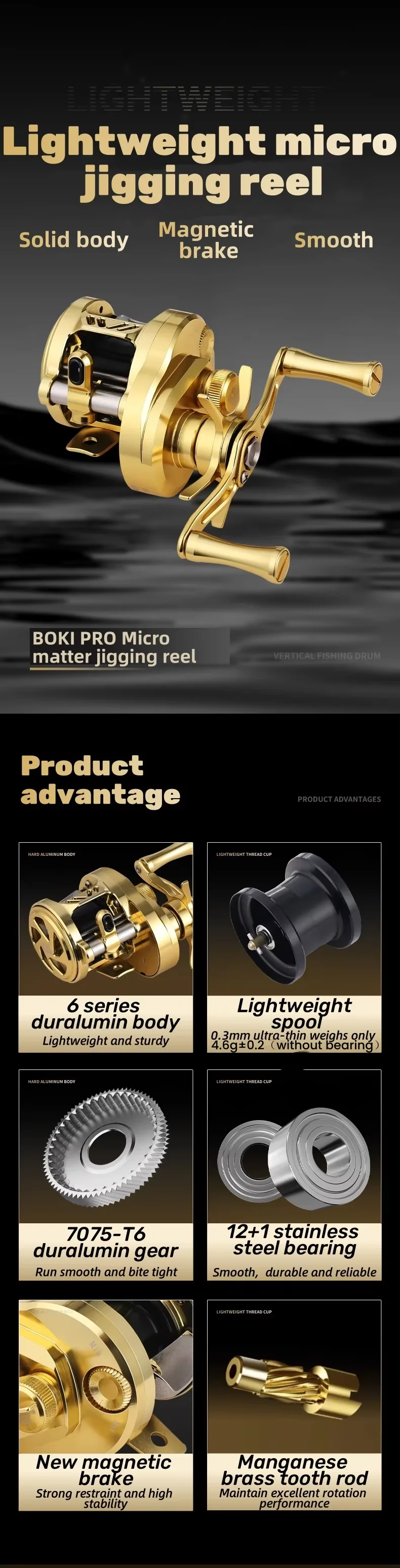 Carrete BokI PRO - vista frontal