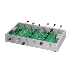 Mini futbolín de mesa portátil aluminio y madera