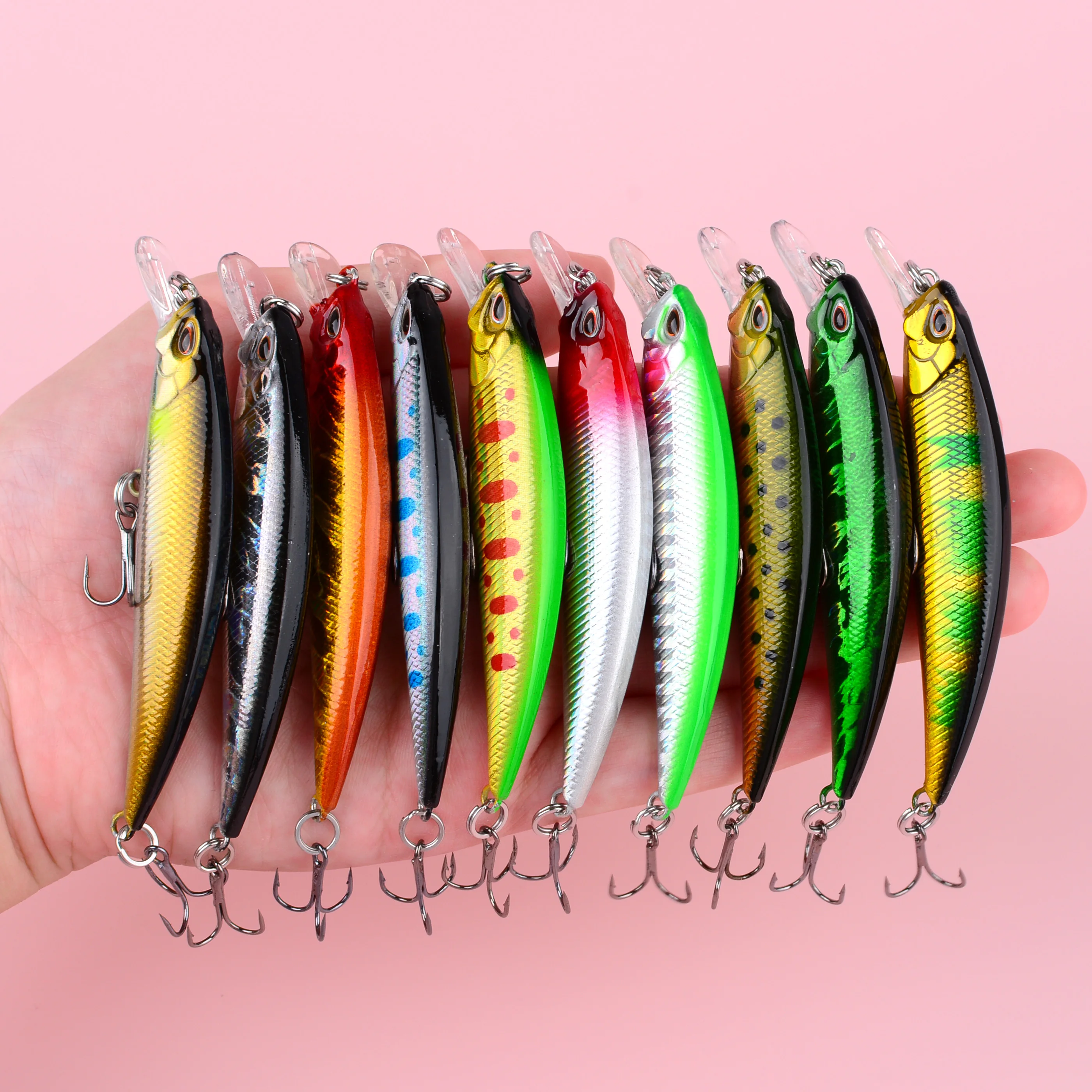 Señuelo flotante tipo minnow para lubina y lucio, estilo japonés - imagen 2