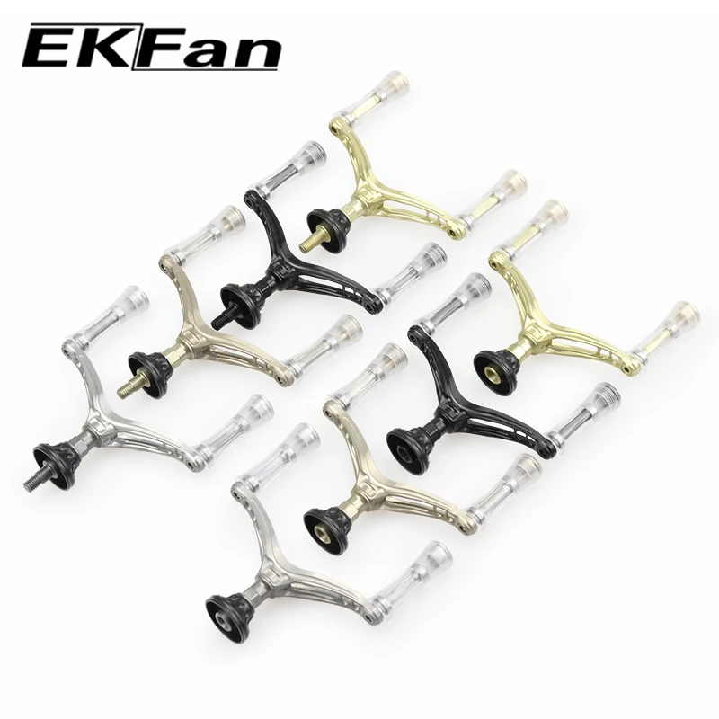Manivela de aluminio EKFan para carrete spinning con doble perilla - imagen 2