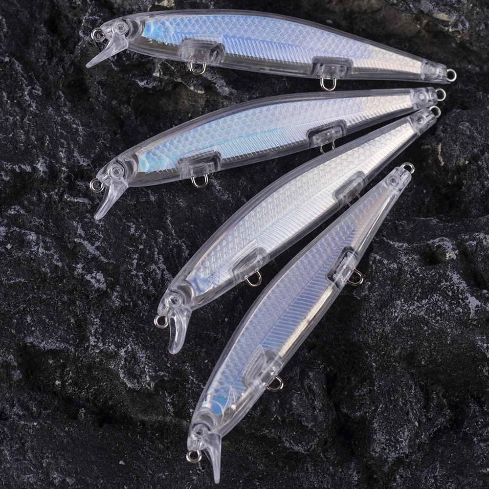 Dr.Holife Señuelos Minnow flotantes sin pintar con lámina interior - imagen 4
