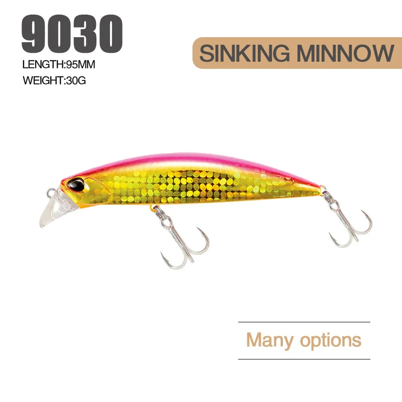 Señuelo Minnow Wobbler hundimiento Jerkbait para agua salada - imagen 3