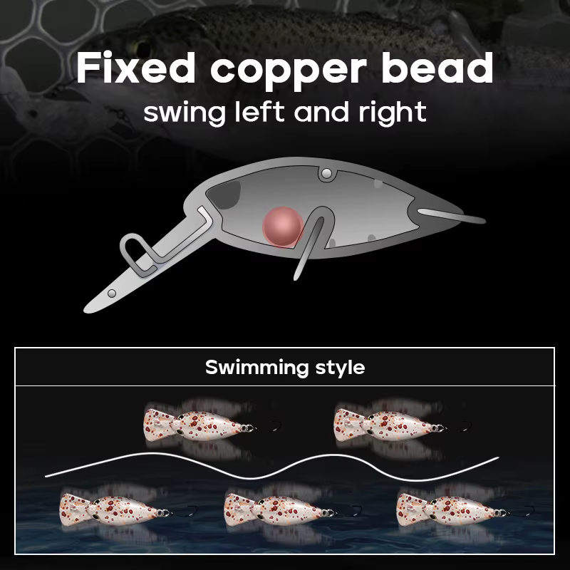 LETOYO Crankbait flotante alta frecuencia para trucha - imagen 2