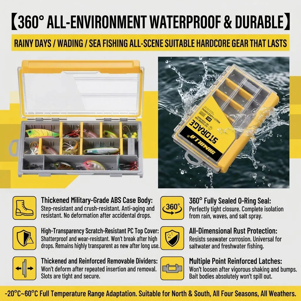 Caja de aparejos de pesca SAMOLLA para señuelos, anzuelos y vinilos - imagen 4