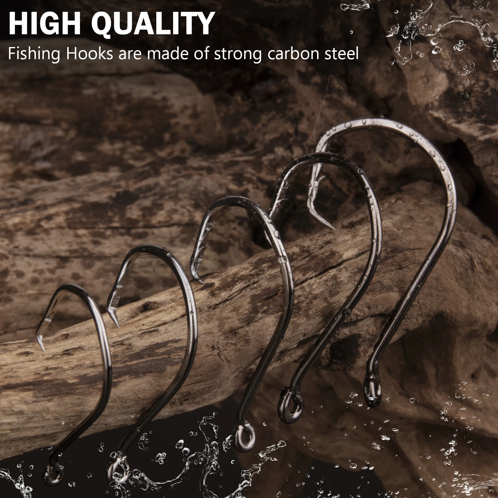 THKFISH Anzuelos de Siluro tipo Círculo – Acero carbono para cebo - imagen 5