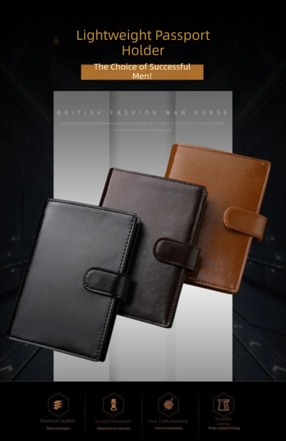 Interior y organización de la cartera para viaje