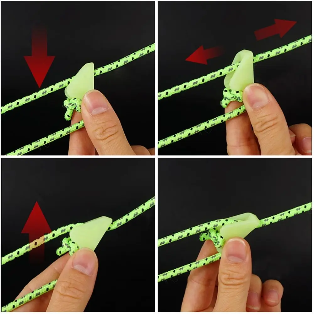 Cuerda fluorescente con herramienta puesta de día