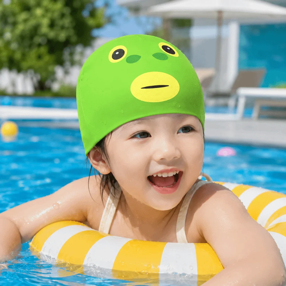 Gorro de natación de silicona impermeable secado rápido estampado animal - imagen 5