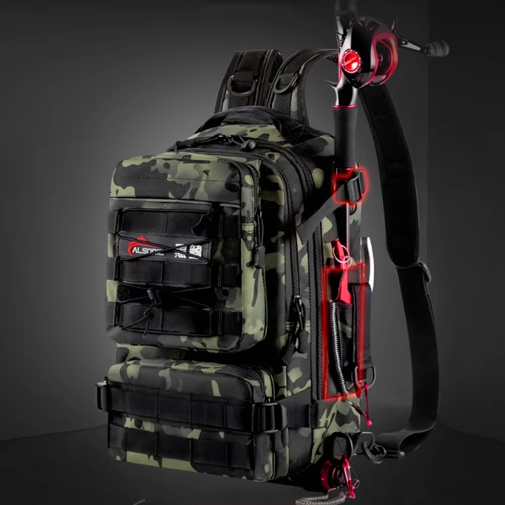 Mochila para aparejos de pesca con portacañas – Uso en exteriores - imagen 5