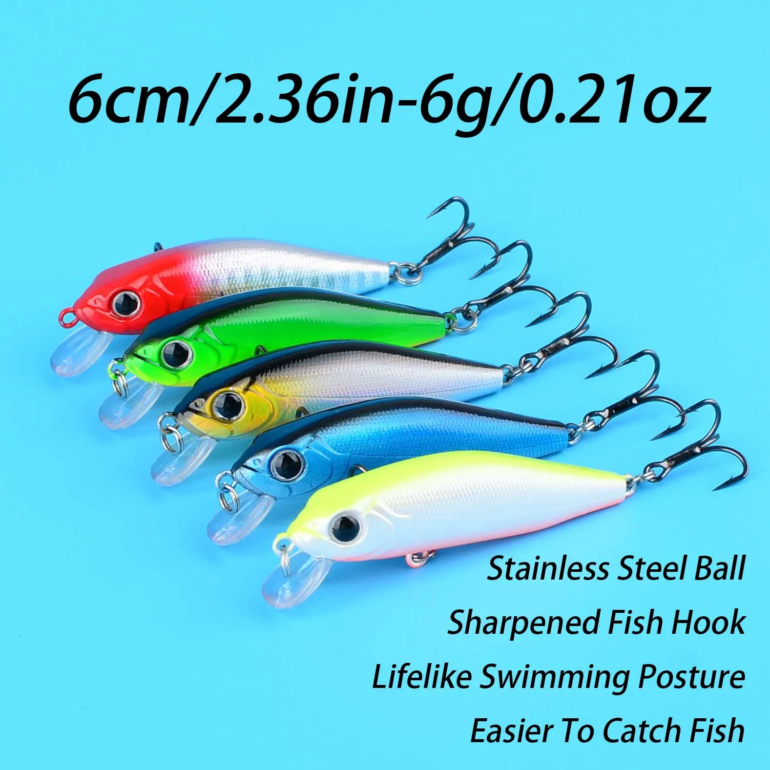 Wobbler Minnow cebo duro flotante para lubina rayada - imagen 2