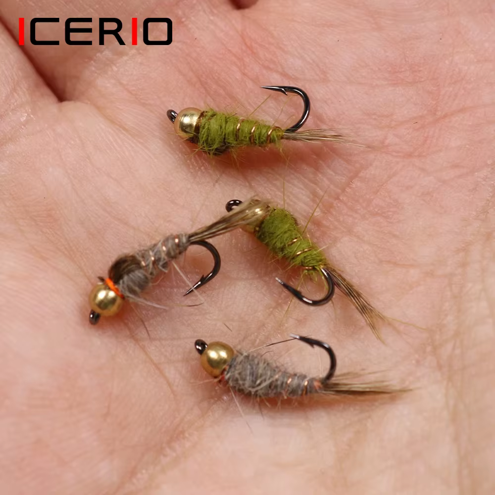 ICERIO Ninfa oreja de liebre cuentas latón – Trucha - imagen 5
