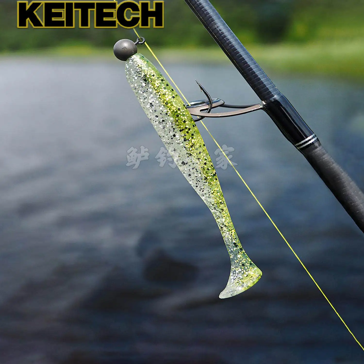 Señuelo Easy Shiner Keitech con cola en T para lubina - imagen 2