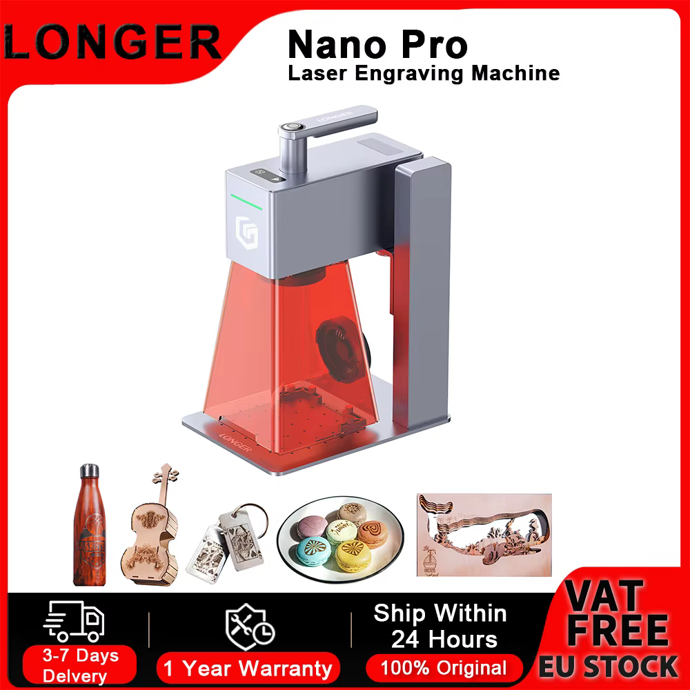 Grabador láser portátil Longer Nano Pro 12W – Alta precisión y velocidad
