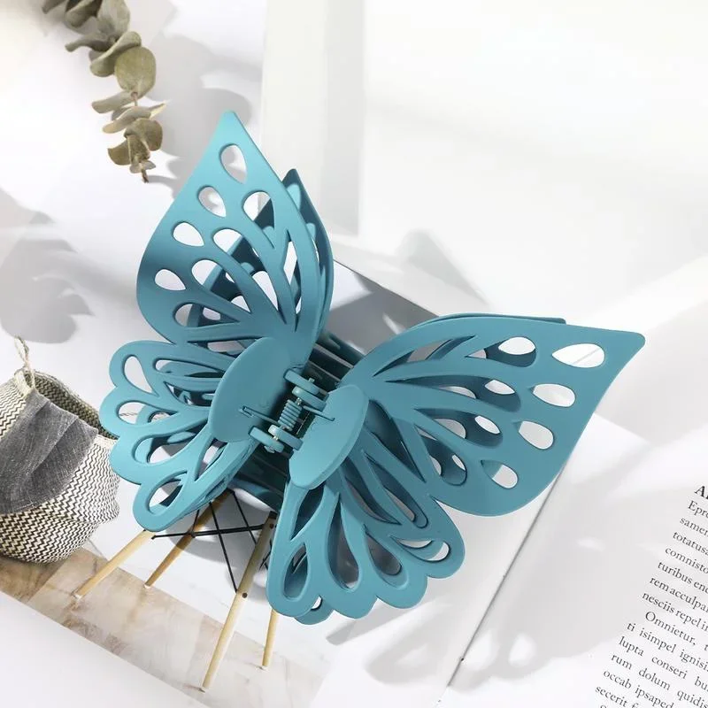 Horquilla mariposa hueca grande mujer – Moda verano fiesta niñas - imagen 2