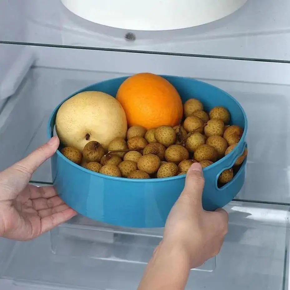 Bandeja giratoria de plástico con organizador para frutas y bocadillos - imagen 3