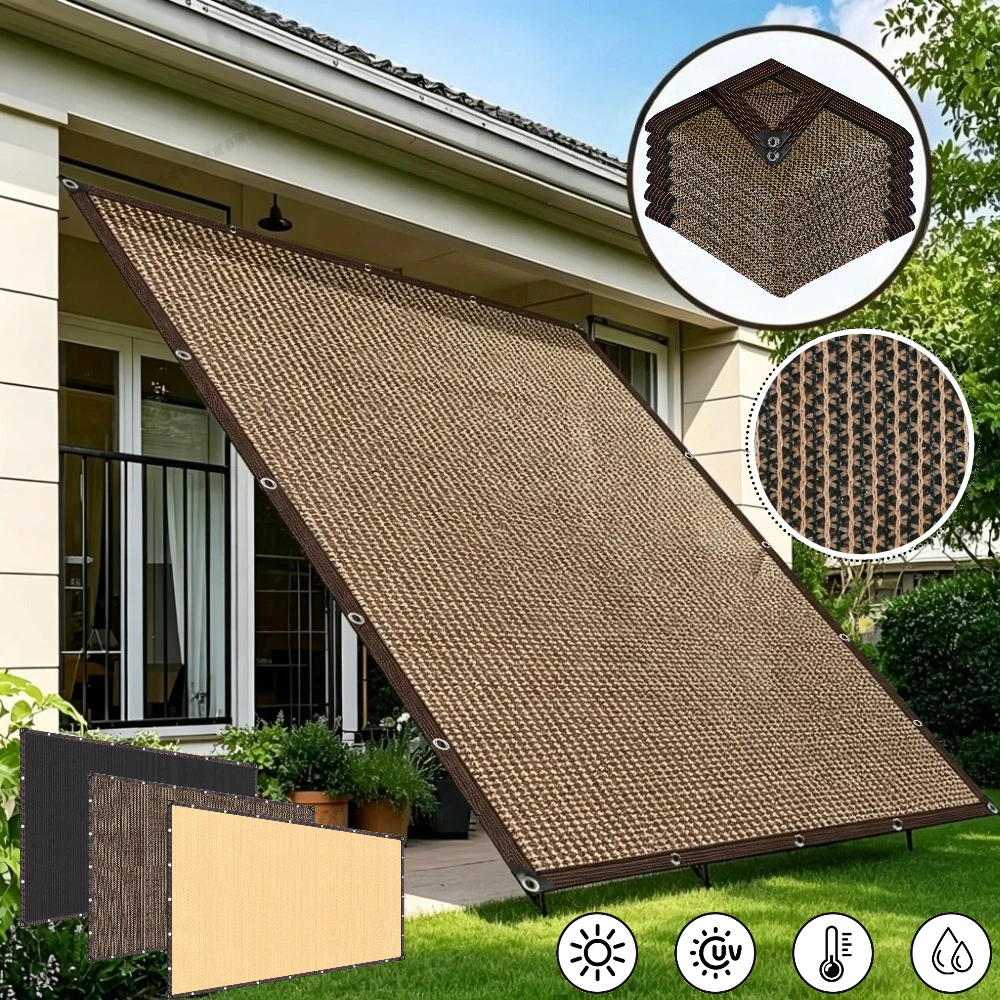 Lona de sombra con ojales para jardín: tela protección solar - imagen 4