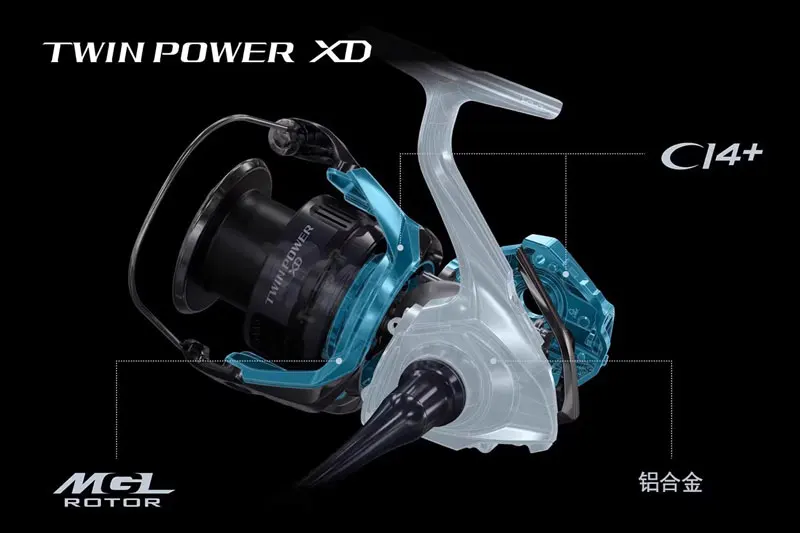 Carrete Shimano TWINPOWER XD en entorno de pesca