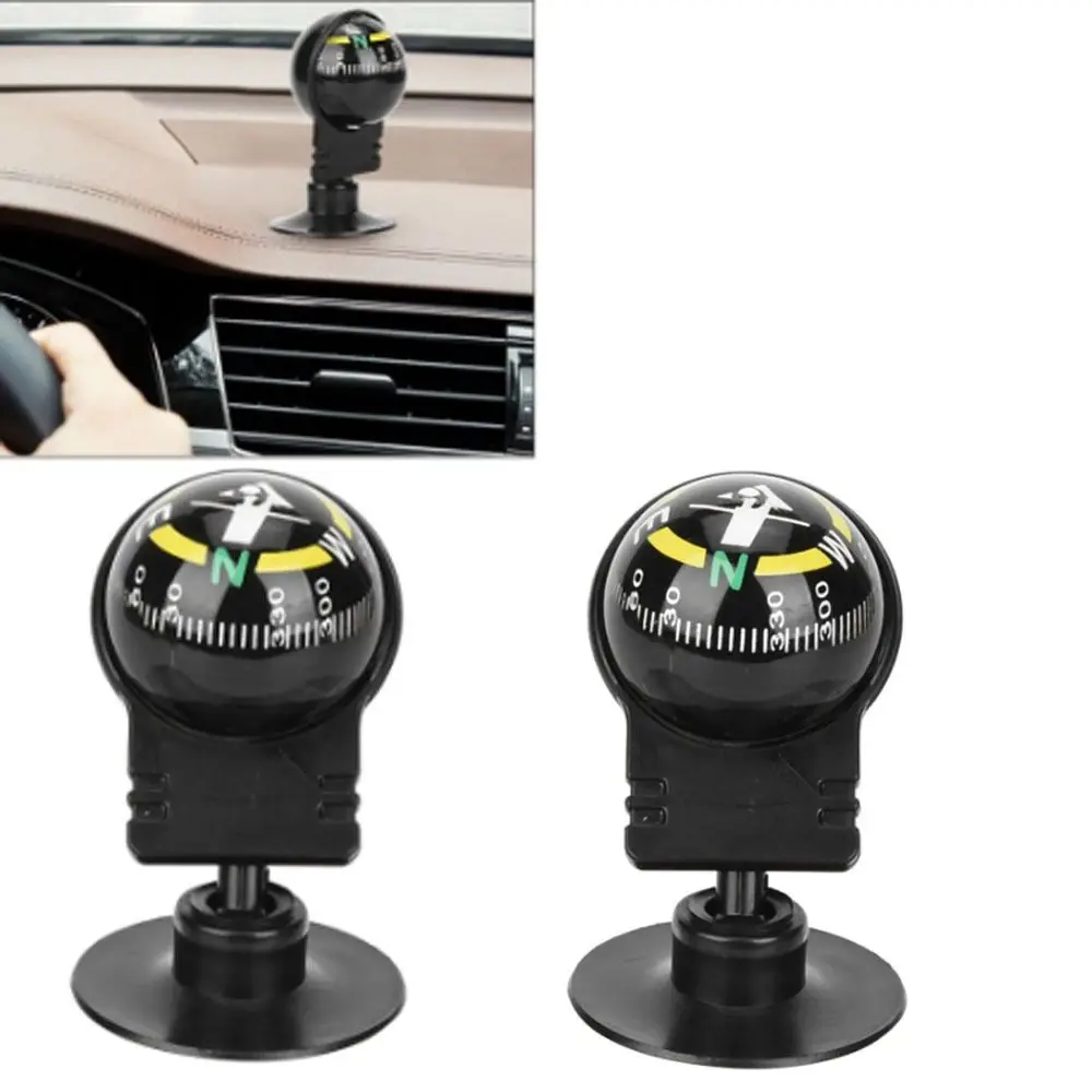 Brújula para coche con guía de navegación ajustable de ventosa negra - imagen 2