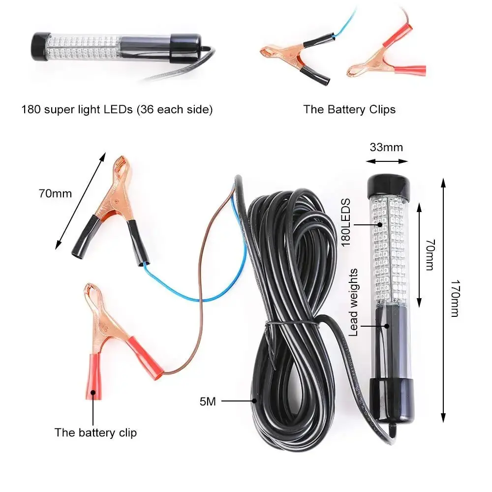 Luz de pesca sumergible LED con cable para atraer peces - imagen 5