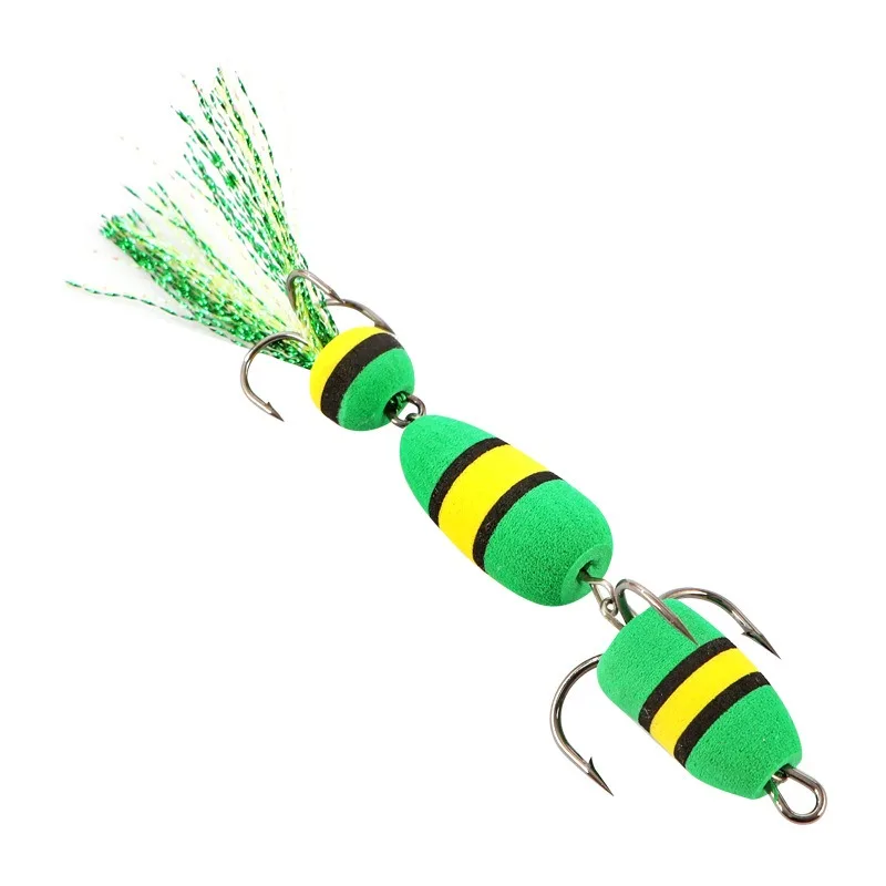 Señuelo oscilante insecto de espuma blanda para lubina y lucio - imagen 4