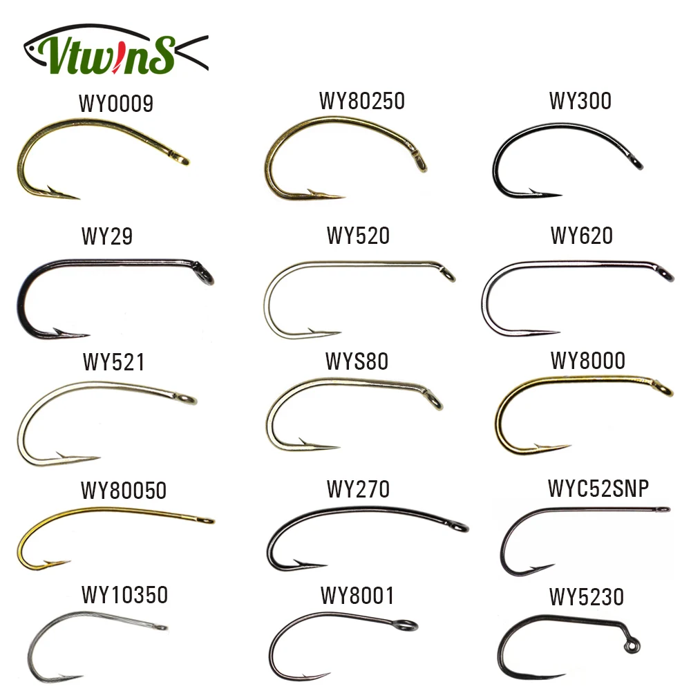 Detalle de anzuelo para atado de mosca Vtwins