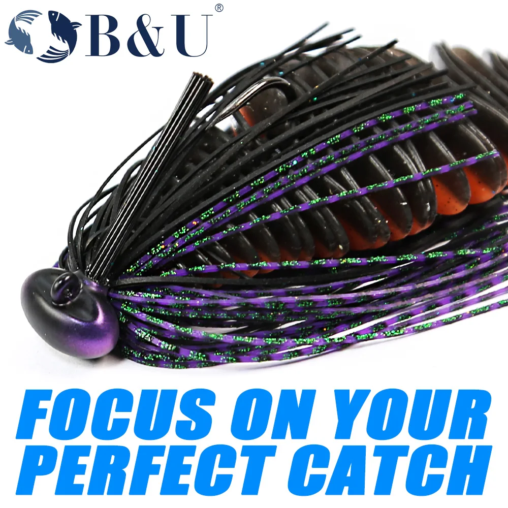 B & U Football Jig – Señuelo para lubina con anzuelo afilado y acción vibrante - imagen 5