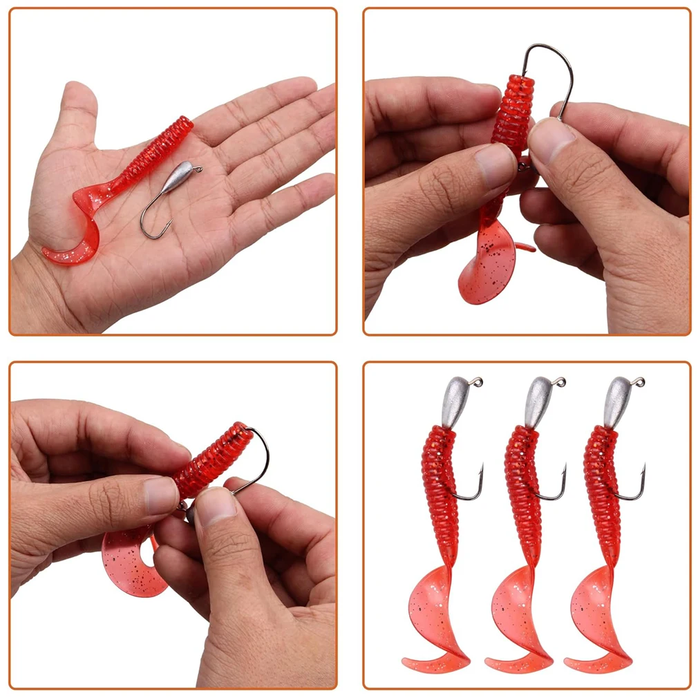 Jig Head de vinilos blandos y cebo tubo - Lubina pesca eficaz - imagen 5