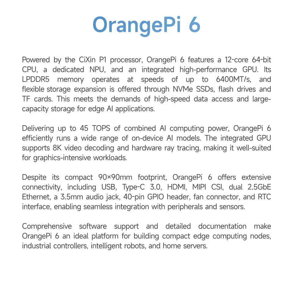 Disipador de calor integrado en el Orange Pi 6