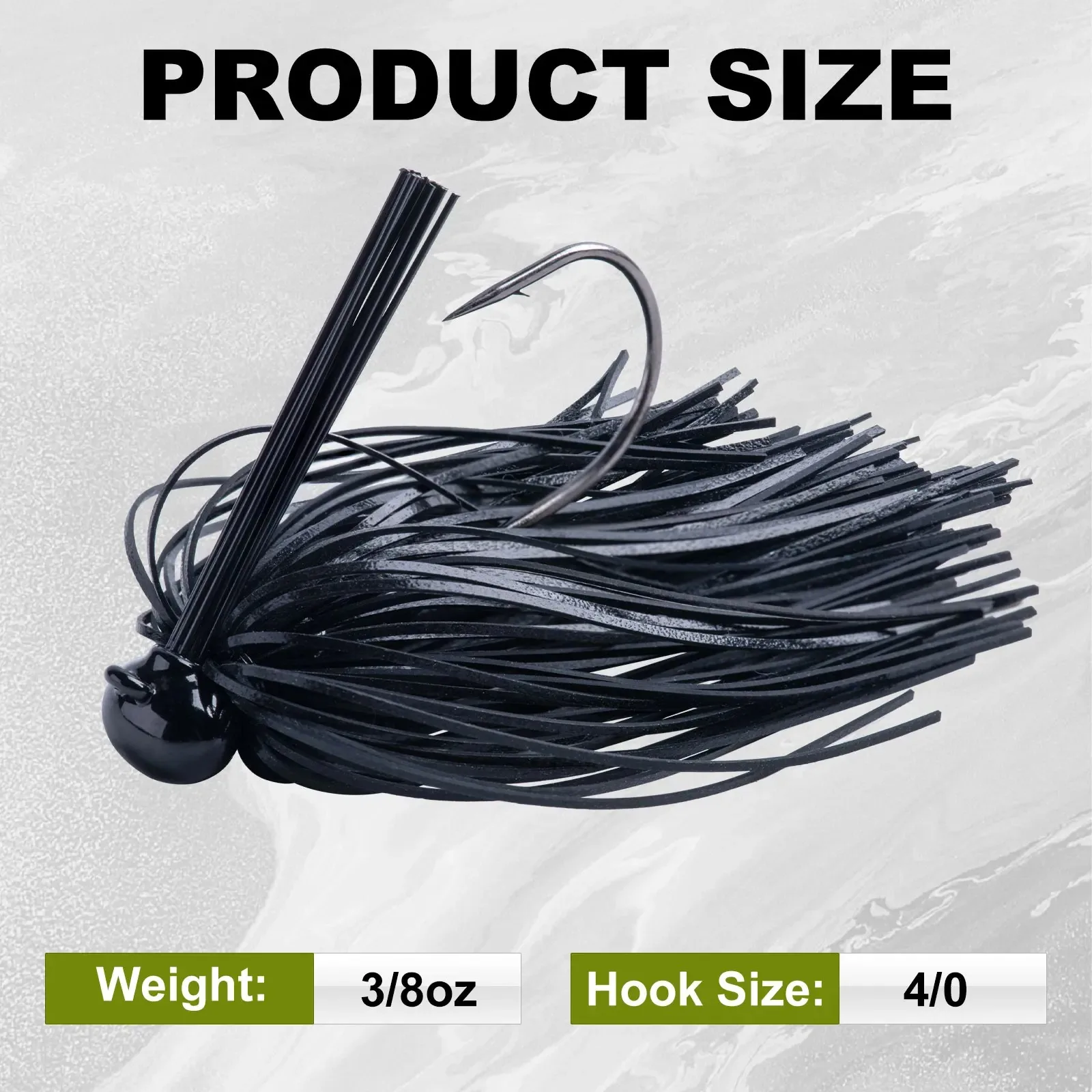 Goture Jig Head señuelo para lubina y lucio con falda de silicona - imagen 3