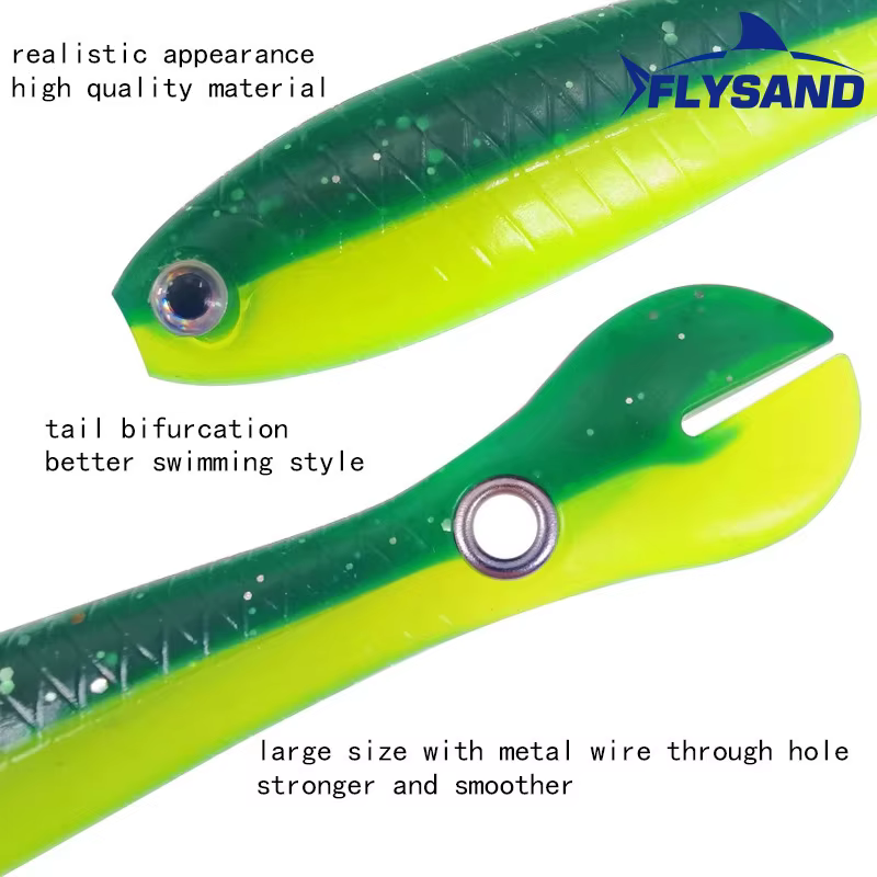 FLYSAND Cebo Blando 10cm para Lubina – Material realista
