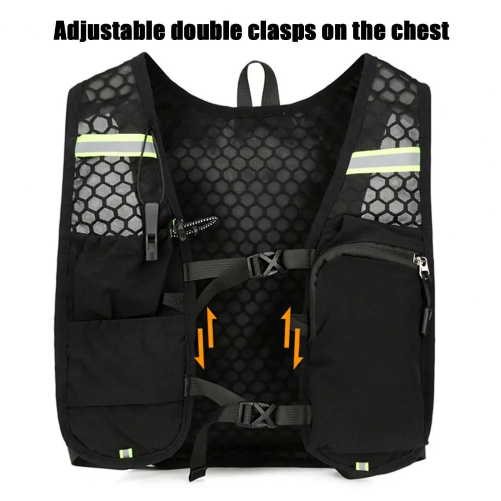 Mochila de Hidratación reflectante con multibolsillos para senderismo