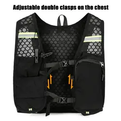 Mochila de Hidratación reflectante con multibolsillos para senderismo