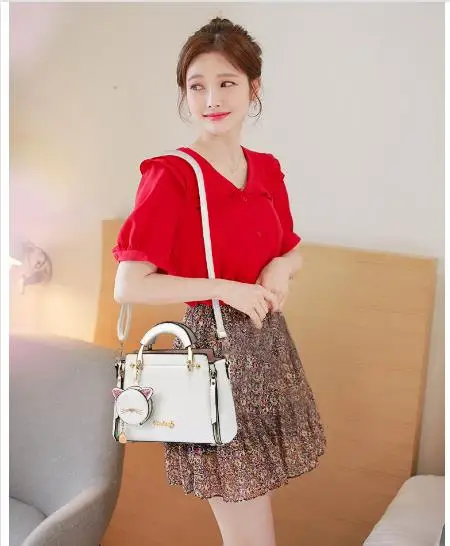Bolso bandolera mujer – Monedero gato con funda auriculares - imagen 3