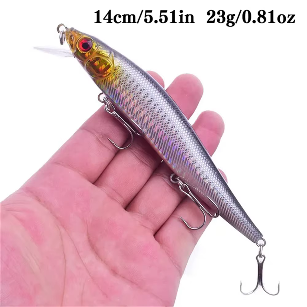 Señuelo artificial Crankbait grande – Wobbler para lubina, lucio y trucha - imagen 5