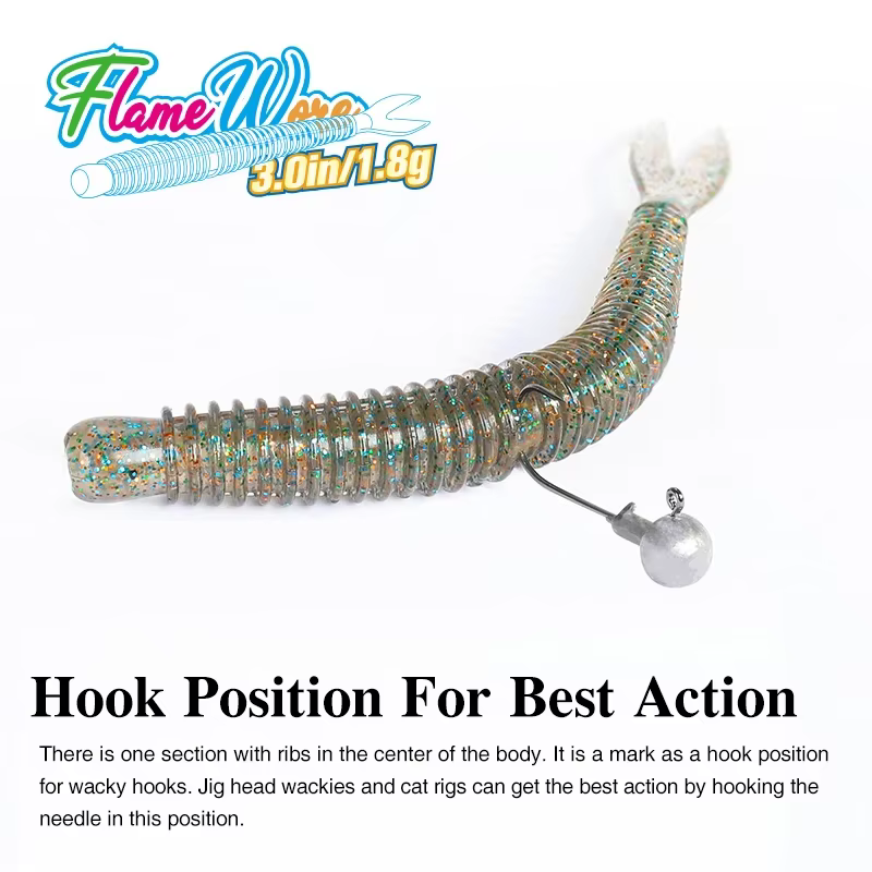 Wacky Rig Tsuring 7,6 cm – Cebo blando flotante para lubina