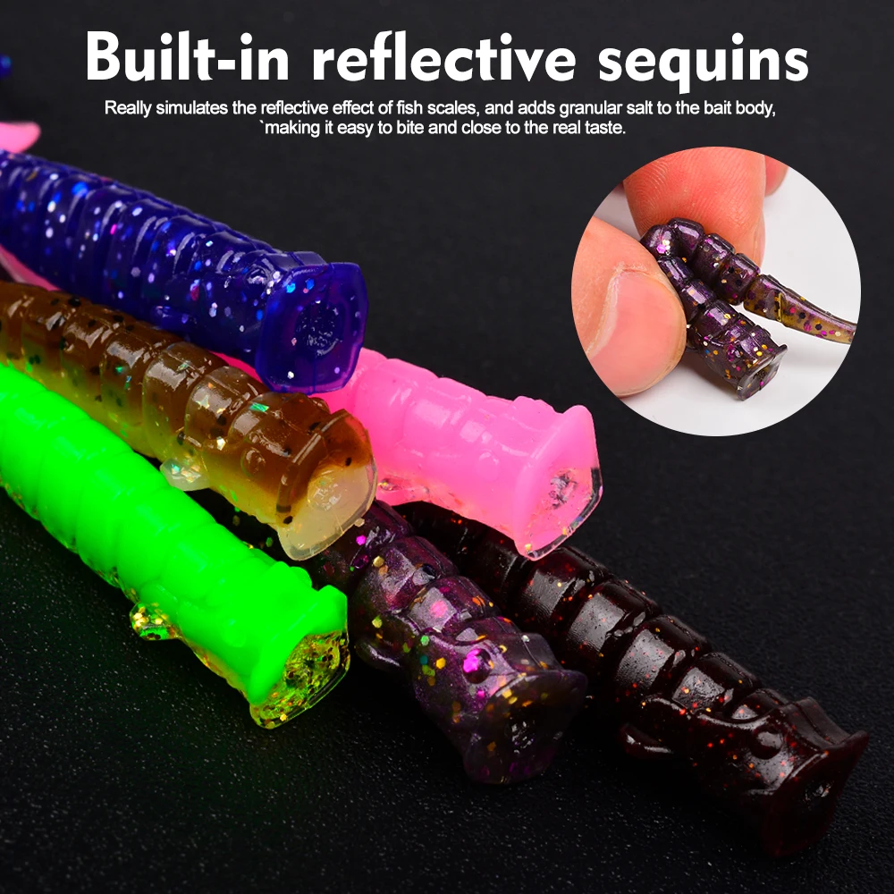 Señuelos de vinilo Sunlure con cola en T realista para agua salada - imagen 4