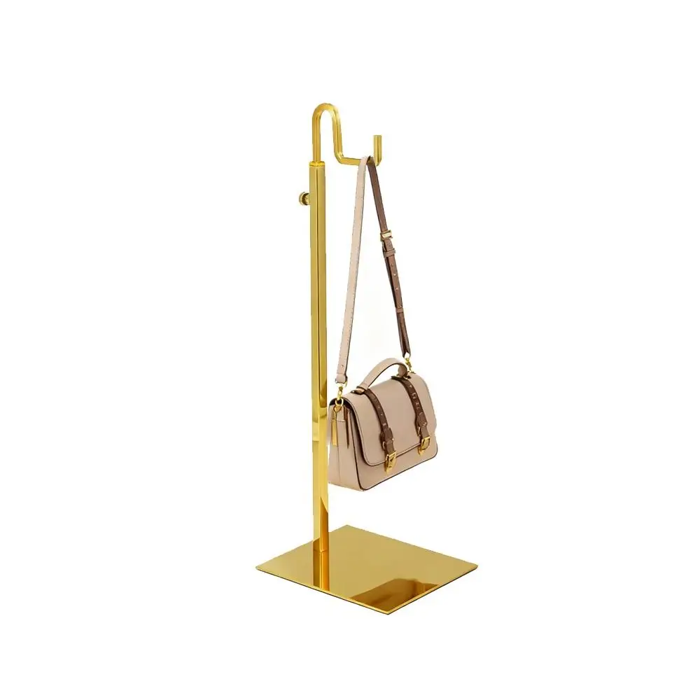 Expositor ajustable para bolsos de acero inoxidable dorado o plateado - imagen 3