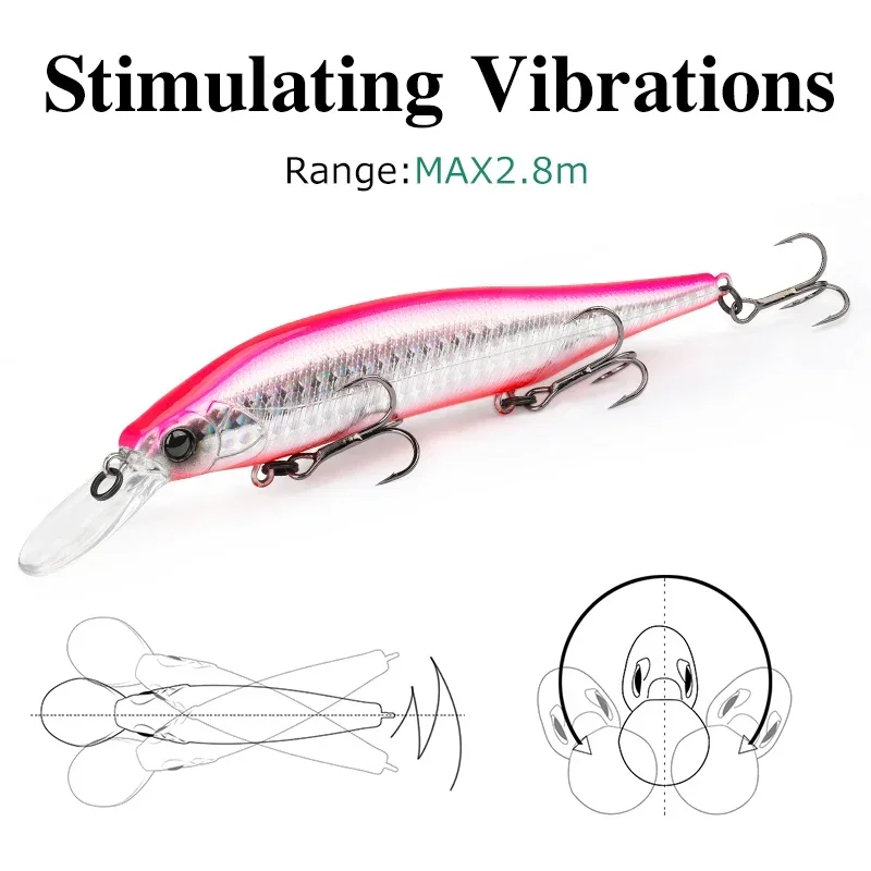 TSURINOYA 115SP Jerkbait suspendido tungsteno AURORA artificial - imagen 2