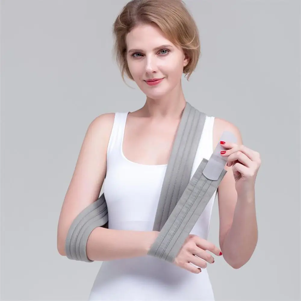 Uso del Shoulder Immobilizer Wrist Elbow Dislocated Orthopedic Fracture Arm Sling Strap Brace Support en recuperación